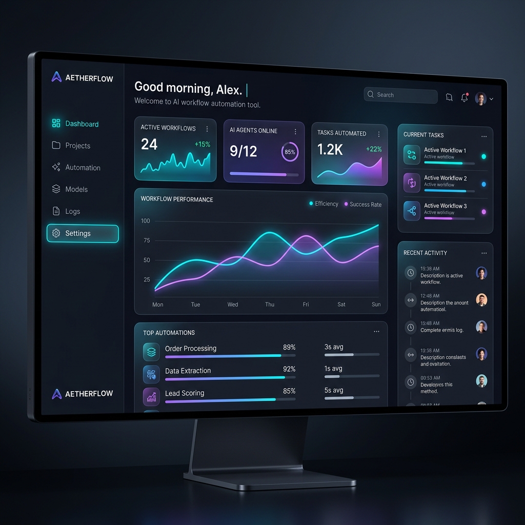 AetherFlow Dashboard Interface